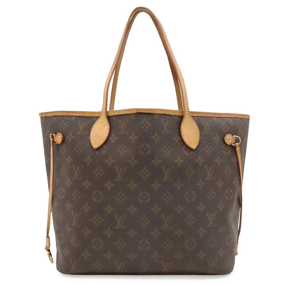 Louis Vuitton Monogram Neverfull Carry Tote Bag Canvas Leather Brown
